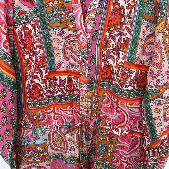 Soft Surroundings Women’s Drea Boho Chiffon Long Sleeved Midi Dress - Picture 7 of 13